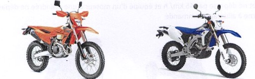 Motocyclette d'enduro